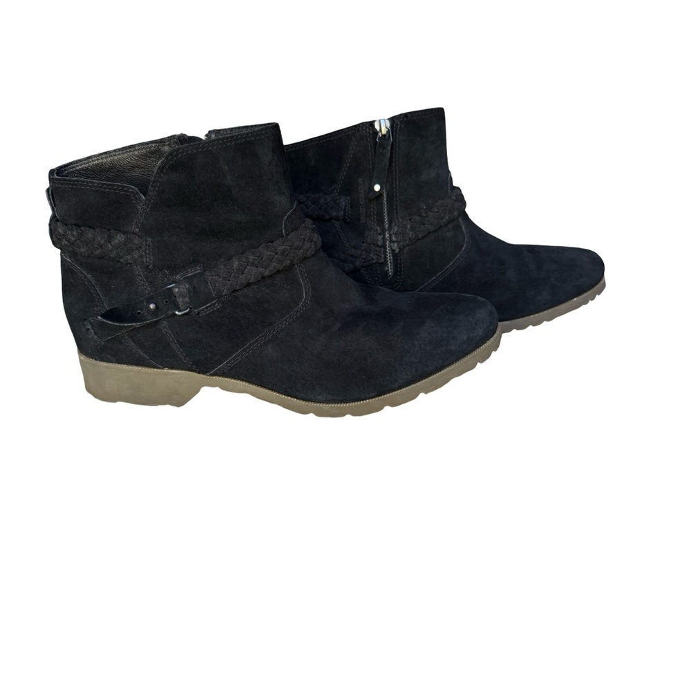 NWOB Teva Women’s Delavina Black Suede Ankle Boots Size 11 - Picture 4 of 10